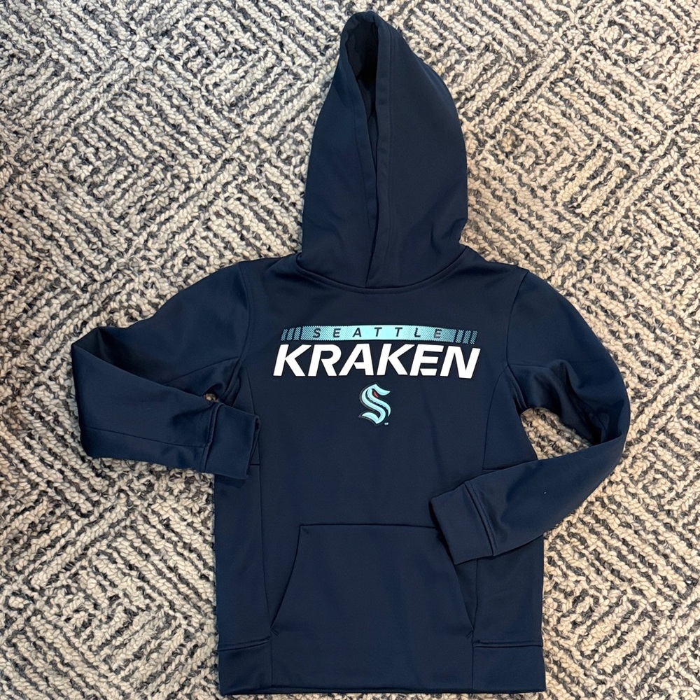 Fanatics Navy Blue Seattle Kraken Kids Hoodie